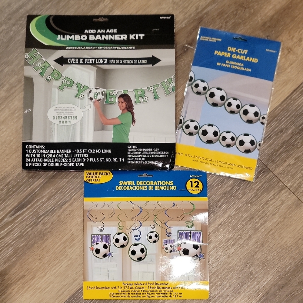 Soccer Themed Party Supplies Set